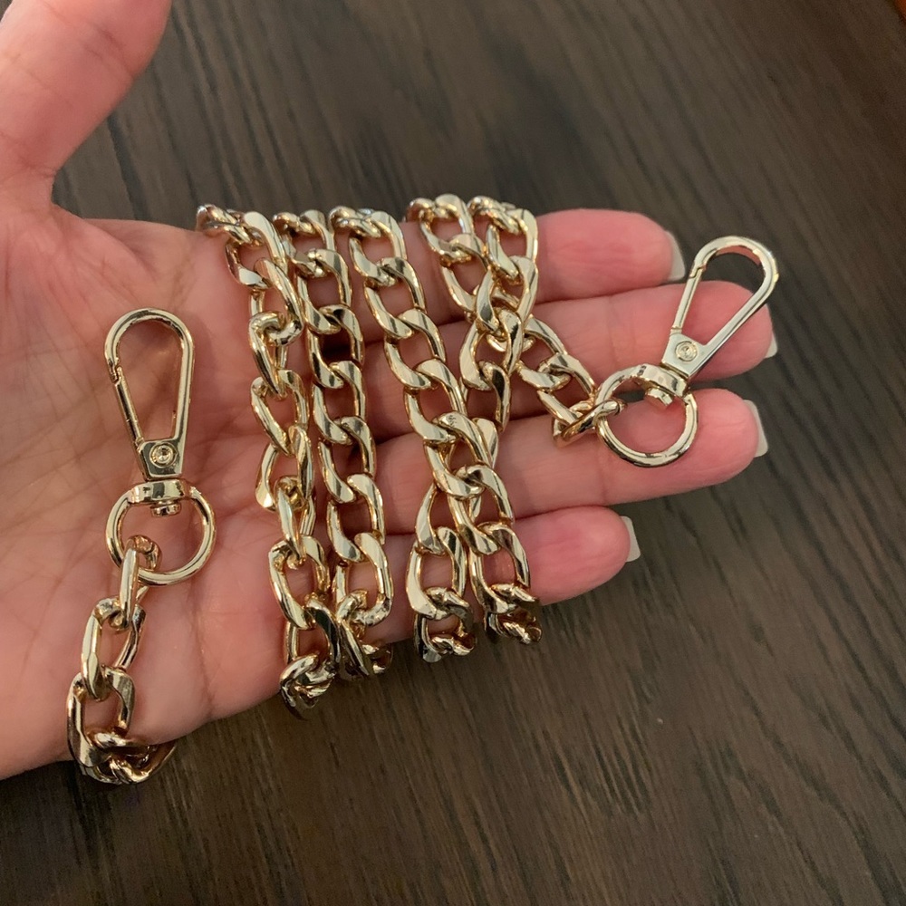 Crossbody replacement Gold chain for purse guitar strap Crossbody chain NWT 40”
